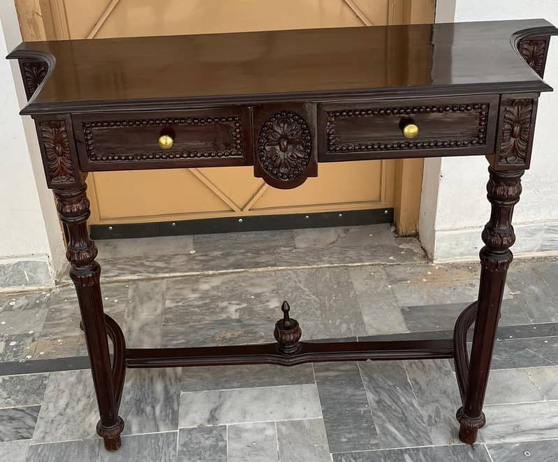 Sheesham Console table with mirror 2