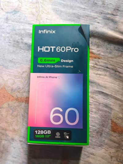 Infinix hot 60 pro) RAM 16/128) PH 03204660735