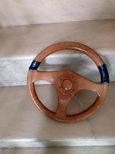 car steering. Woden. sports unversal
