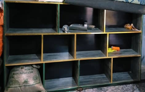 wooden rack and iron rack