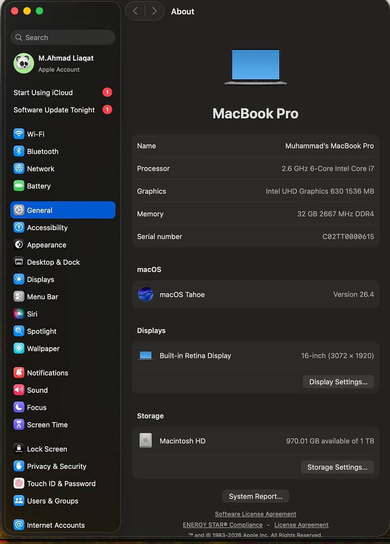 MacBook pro 2019 1
