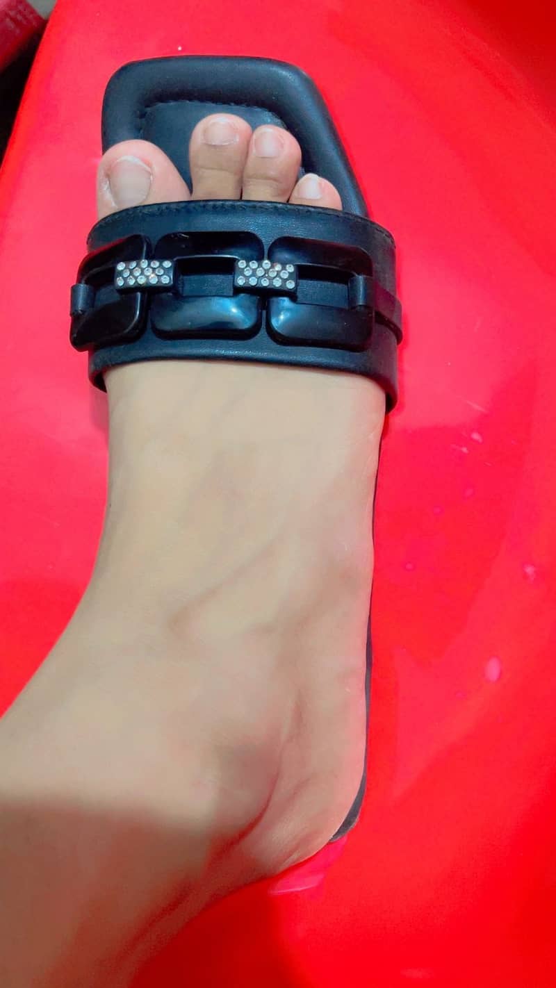 Bata black chappal 2