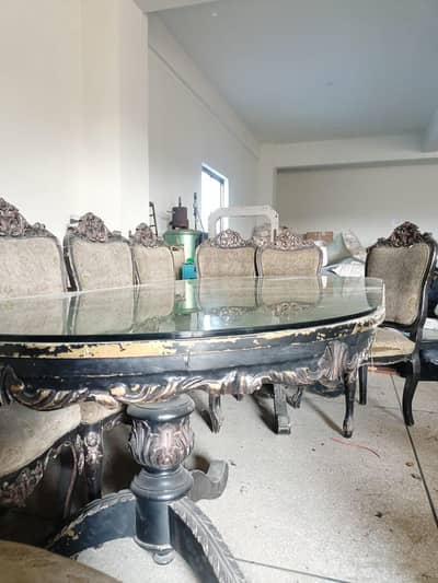 10 Seating Dinning Table with Glass top