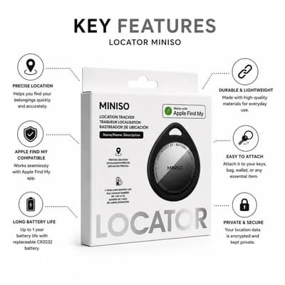Smart AirTag Anti-Lost Bluetooth Tracker – Apple Find My Compatible