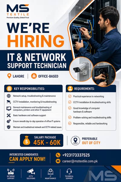 We’re Hiring | IT & Network Support Technician