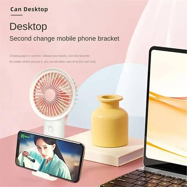 Portable electric fan - Mini Rechargeable fan for school, handheld rechargeable portable rechargeable fan with USB charging cable