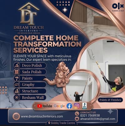 House Painting Services, Texture, Deco Polish, All Types Polish