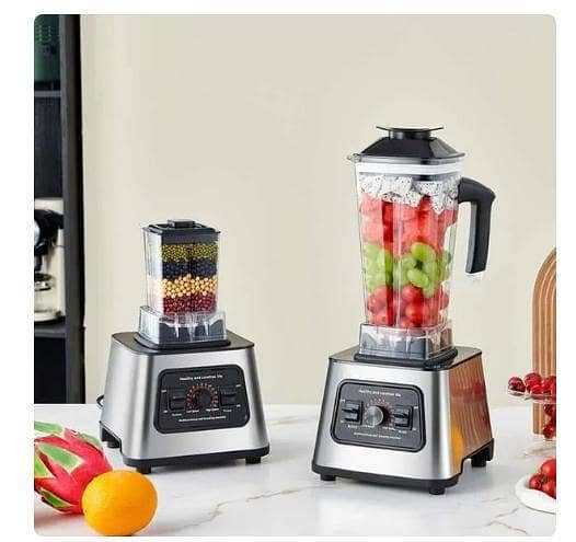 2 in 1 Silver Crest Mixer Blender Smoothie Machine Multi Purpose Blender Juicer High Power Cup Food Processor, Ice Crusher