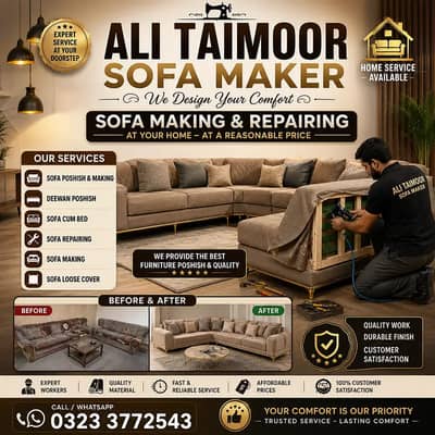 sofa repair/ fabric change/ Seat repairing/sofa for sale/sofa poshish