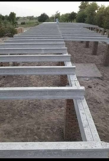 Precast roof - slabs and pillar