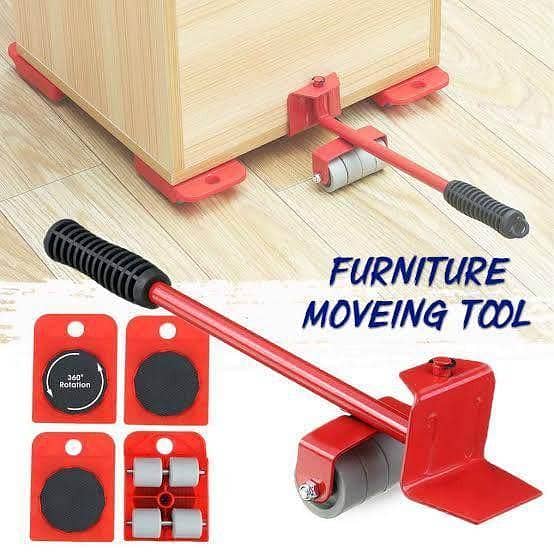 Furniture Move Tool Transport Lifter Shifter Moving Kit Slider Remover Rolling Wheel Corner Mover Set For Moving House Cabinet Sofa Bed Desk