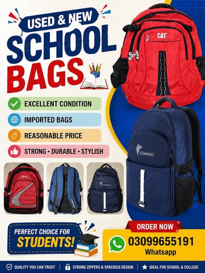 USED AND NEW SCHOOL BAGS