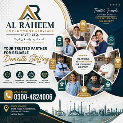 Domestic Staff Agency Maids, Driver, Nurses, Cooks, Babysitter, Helper