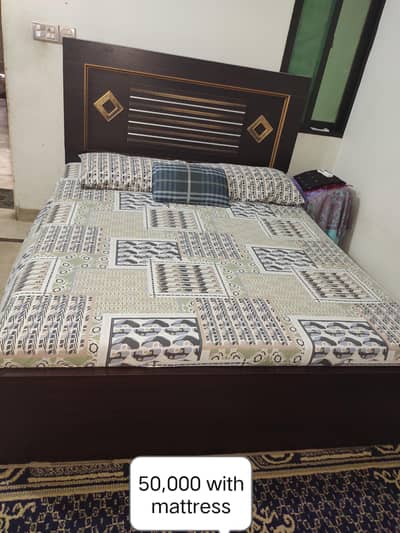 double bed with mattress
