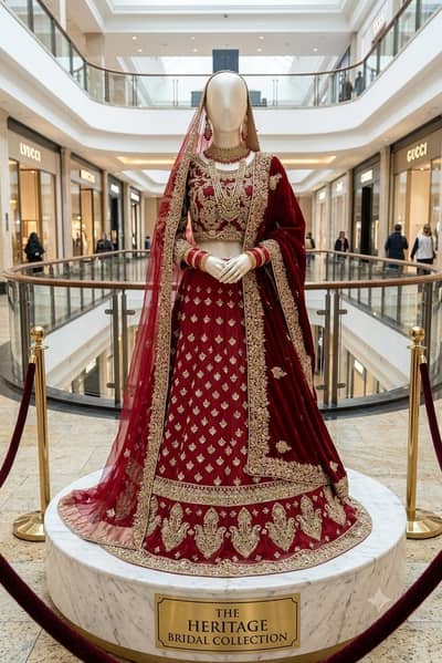 4 pcs bridal lehnga avaialble for sell