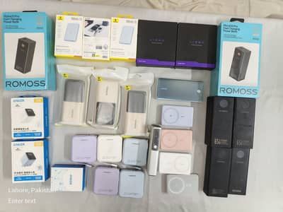 Power Banks original  Anker/Romoss/ Baseus/Pisen  new & used