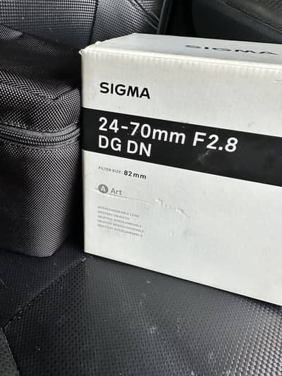 Sigma 24-70 f2.8 DG DN Art Lens (E Mount) Box, Pouch & Warranty Card