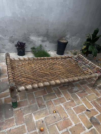 3 Wooden Diyar Charpai and 2 Set Open Feet