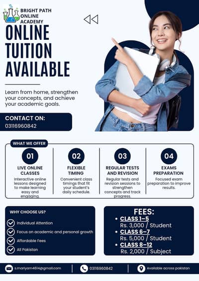 Online Tuition Classes | Class 1–12 | All Pakistan