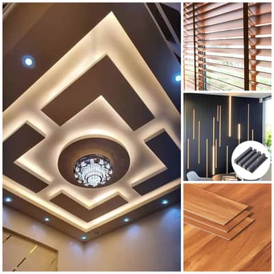 Ceiling-Gypsum ceiling-2 x 2 ceiling-Fancy ceiling-Pvc sheet-Pvc panel