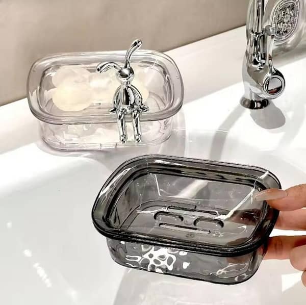 Acrylic Soap Dish Rabbit Decor