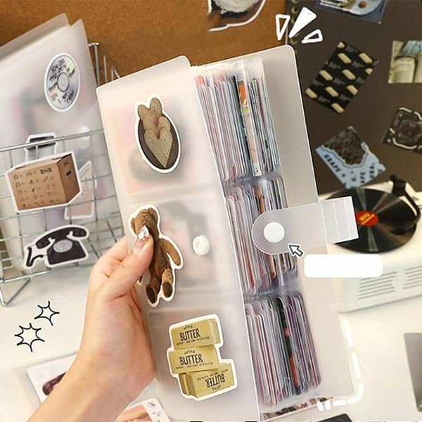 2Style 3 Inch Mini Photo Album Book for Polaroid, Postcards, Stickers & Ticket Stubs - Transparent Photocard Binder