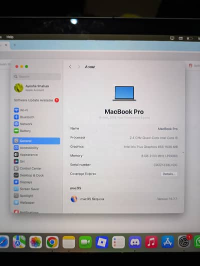 MacBook Pro 2019 15,2 Urgent Selling
