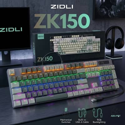 Mechanical Gaming Keyboard Zidli ZK150 | RGB | BLUE SWITCHES|104 Keys
