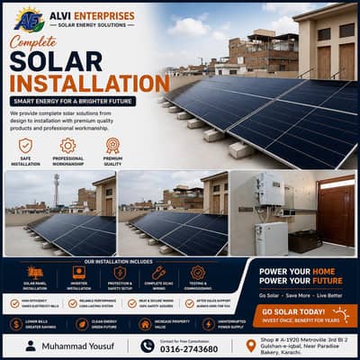 SOLAR PANEL and INSTALLATION SPECIAL DISCOUNT