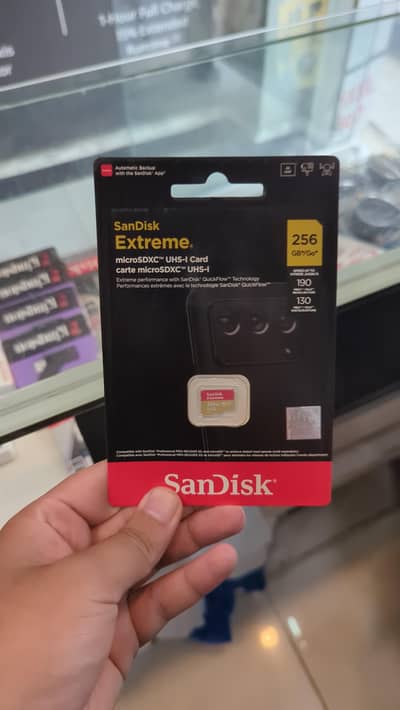 SanDisk 256GB 4k micro SD card box pack 03249107656