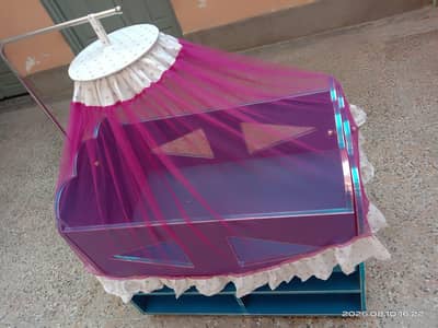 Beautiful Baby Cradle / Jhoola with Mosquito Net – Excellent Condition