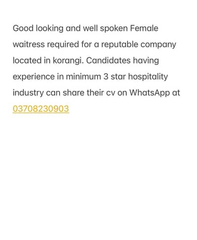Female waitress