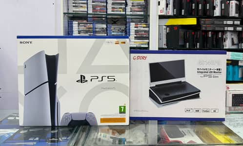 PS5 Slim + G-Story 14” Portable 4k Gaming Monitor + Carrying Case