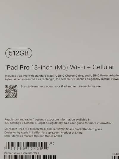 Ipad Pro M5 512gb Cellular 13”