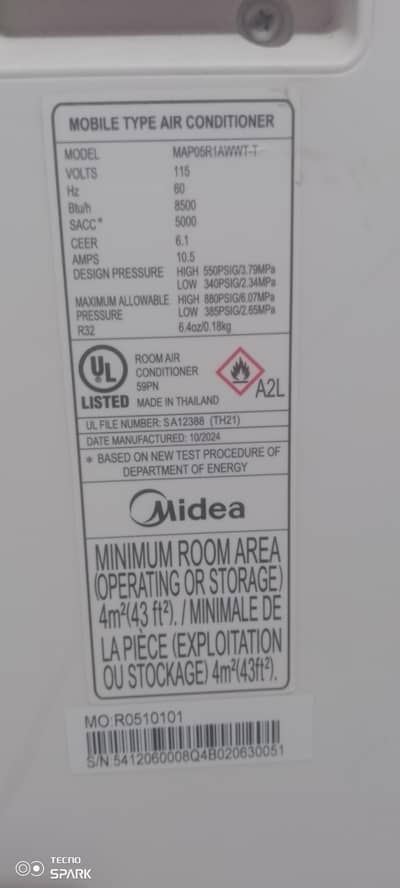 midea portable ac poona ton h 7.5 ton