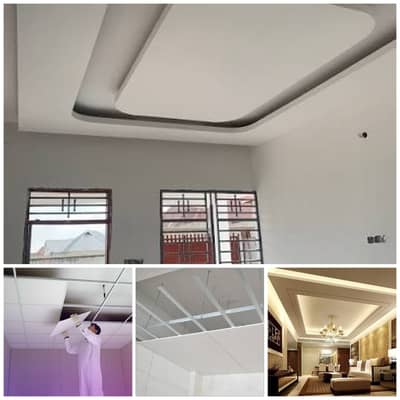 Plaster of paris ceiling design-Pop ceiling-fancy ceiling-Gola border