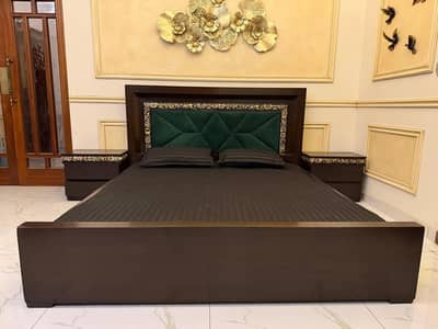 King size bed, Double bed, wooden bed, Double bed with side tables