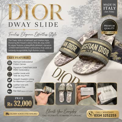 Dior Dway Slide Sandals|Christian Dior Paris|Premium Quality|Sandals