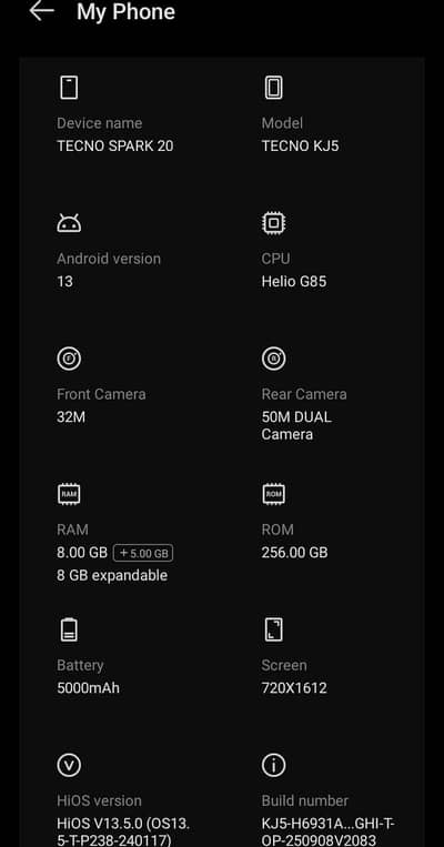 Tecno Spark 20