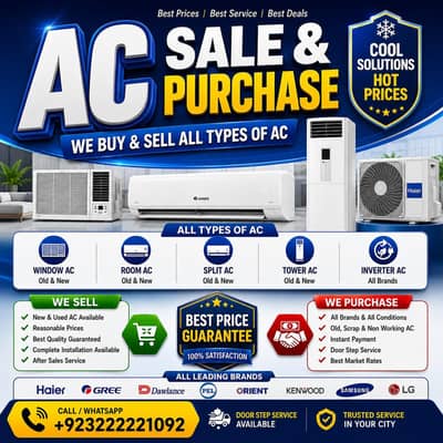 AC Sale & Purchase in Karachi | New & Used | Window, Split, Tower