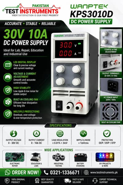 KPS3010D Wanptek Switch Adjustable DC Power Supply In Pakistan