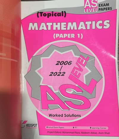 As Mathematics 9709 Redspot solved Topical P1