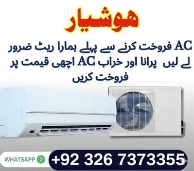 AC / split AC / Window. AC / inverter AC / ac sale purchased