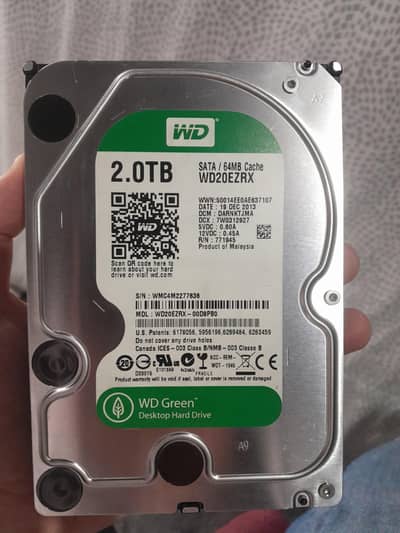 This is a Western Digital (WD) Green 2TB HDD.