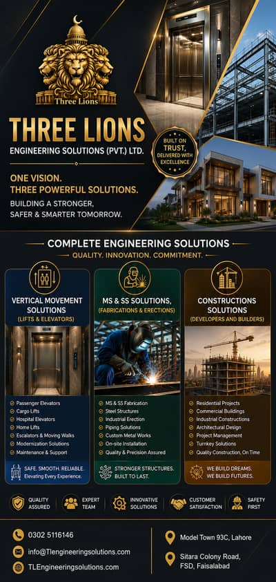 Elevators installation , Steel Works , Constructions Company