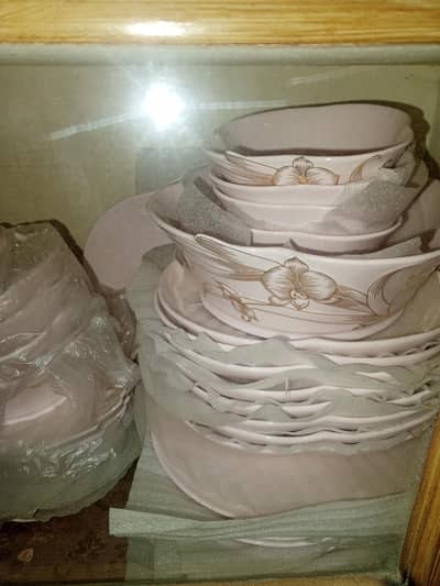 pink dinner set