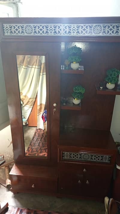 king size bad two side table one dressing table with mattress