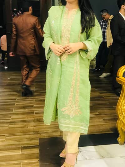Sapphire 3 PC Ready to wear Pastel Green Suit