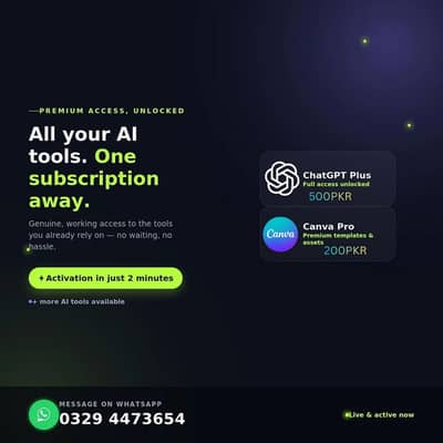 Chatgpt plus and Canva pro