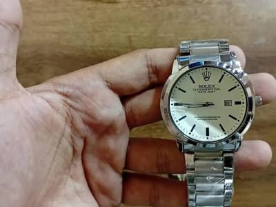 Mans stainless steel watch with/fix price